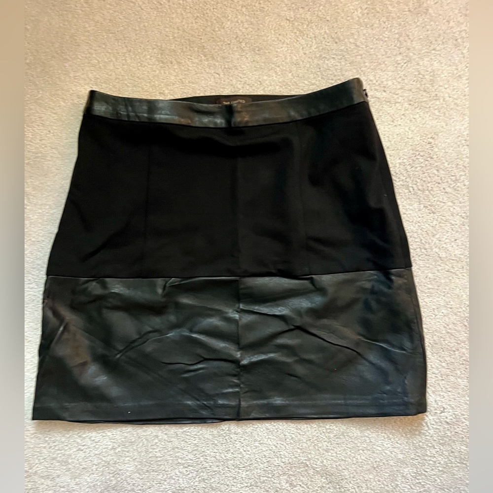 NWT Leather & Spandex Skirt